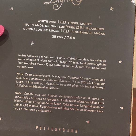 Tinsel String Lights - Pottery Barn - Picture 7 of 7